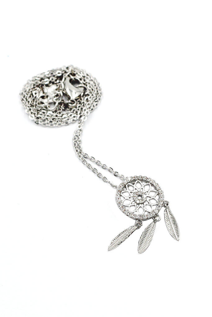 fashion dreamcatcher crystal necklace