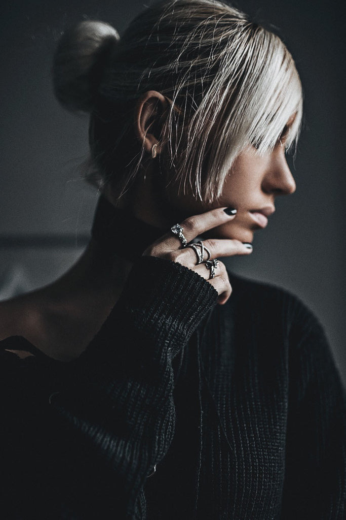 fashion hat crystal rose gold ring