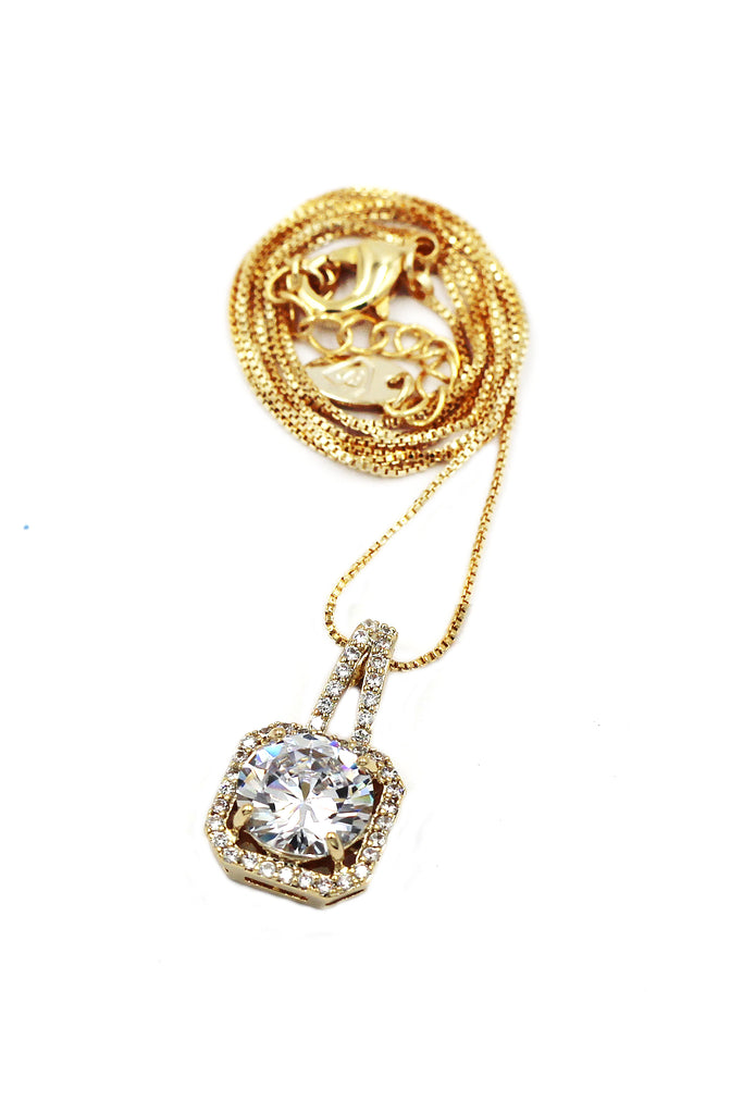 fashion wild square crystal necklace