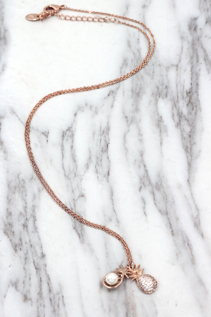Temperament pineapple pearl necklace