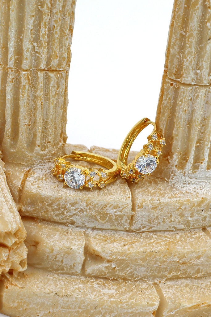 noble crystal gold earrings