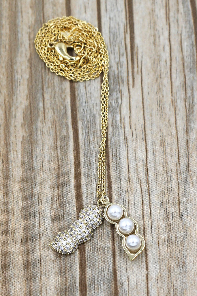 Fashion peanut round pearl necklace set