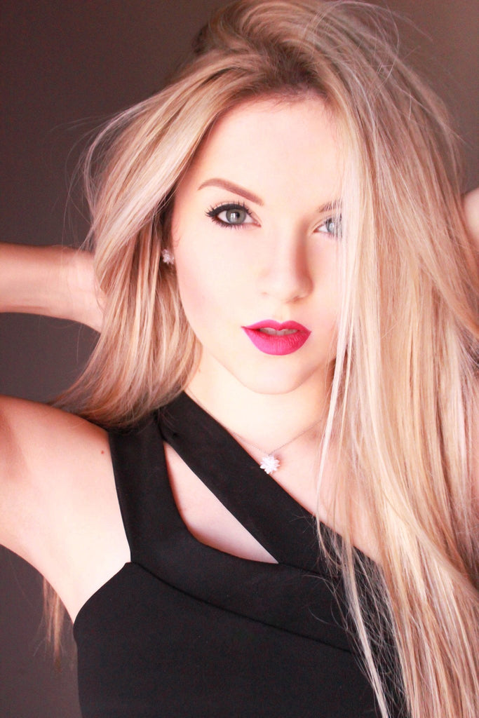 white snowflake crystal necklace