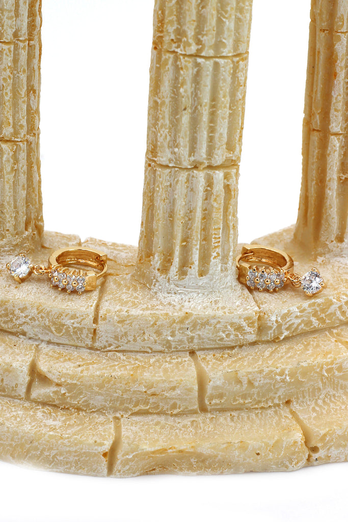 fashion cabinet pendant crystal gold earrings