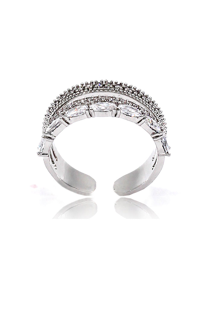 small fashion open crystal ring