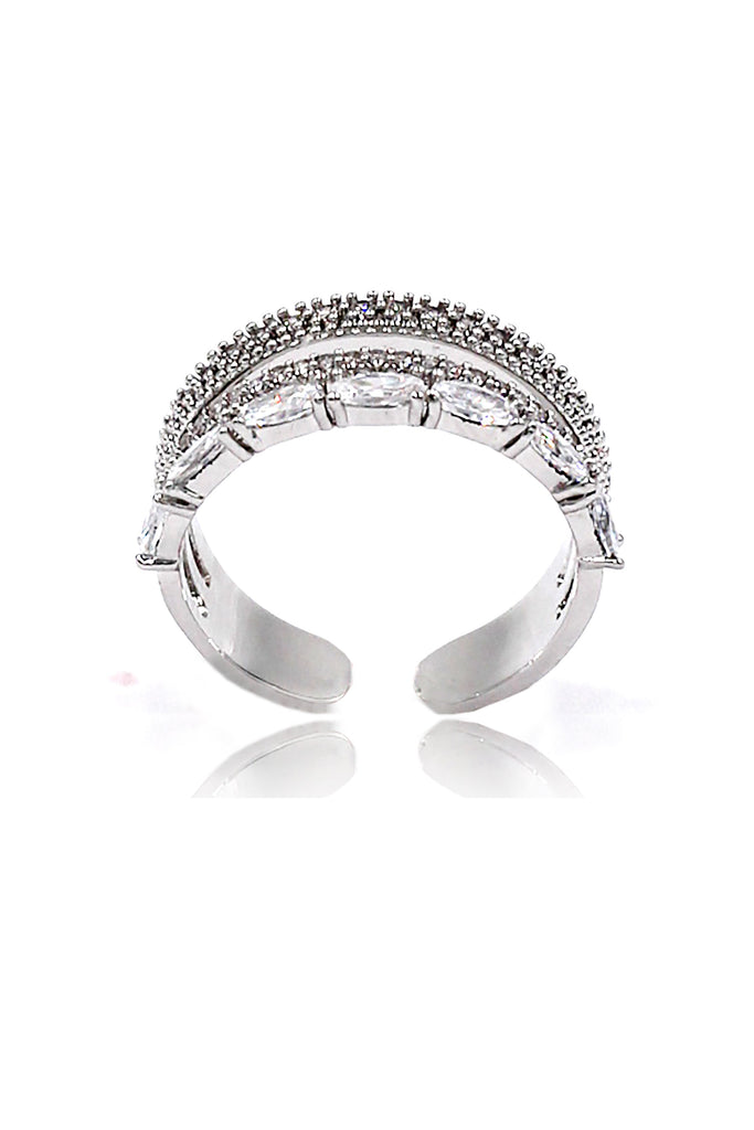 Fashion golden shiny crystal bracelet ring set