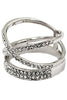fashion Hat crystal silver ring