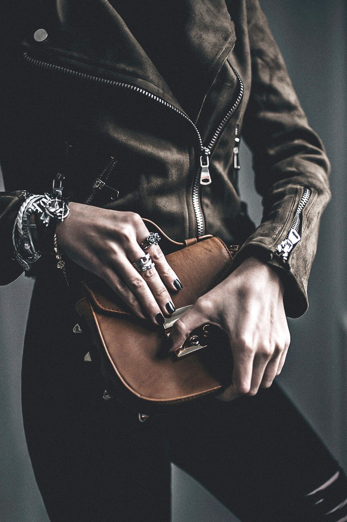 fashion buckle lady leather purses