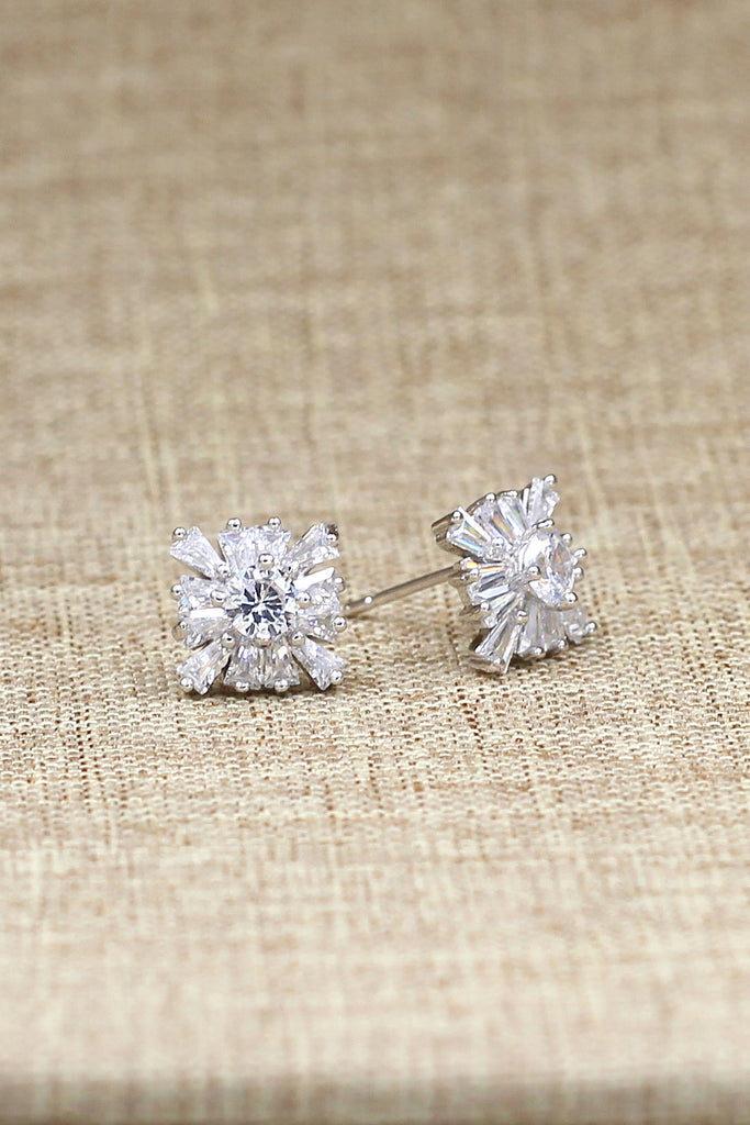 fashion wild square crystal earrings