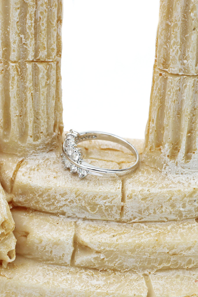 noble true love crystal lady silver ring