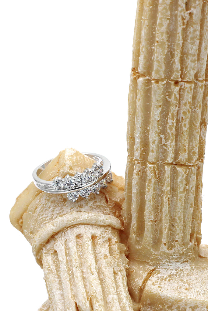 noble true love crystal lady silver ring