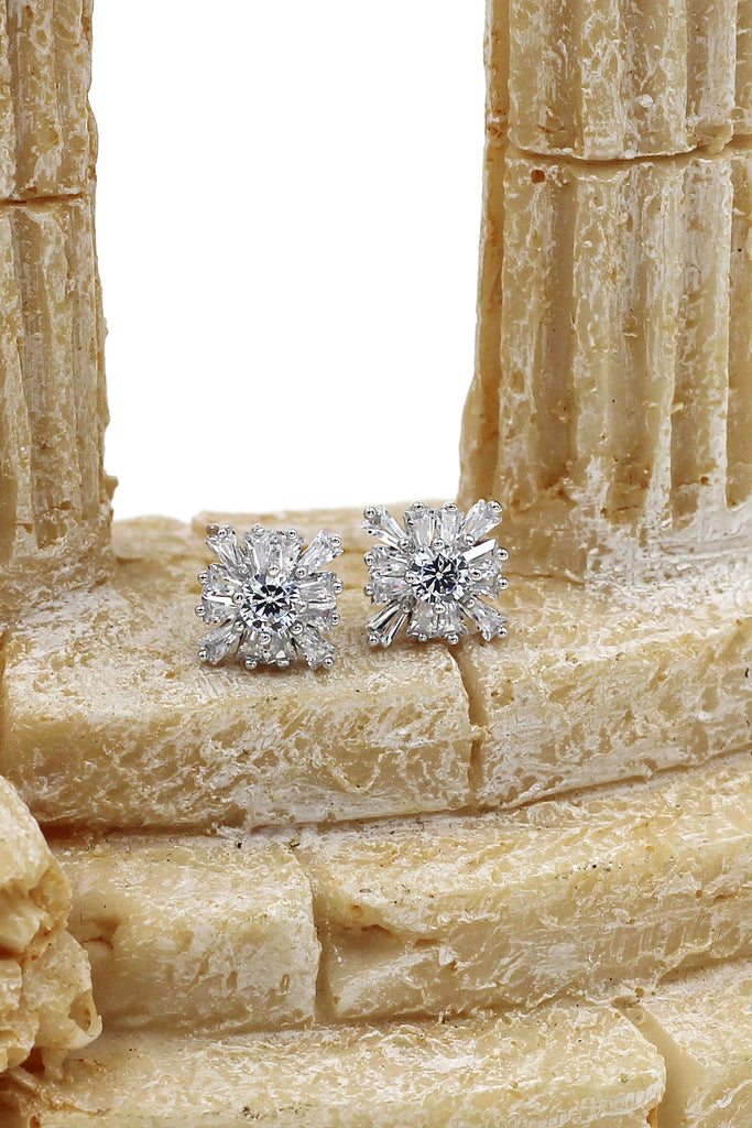 fashion wild square crystal earrings