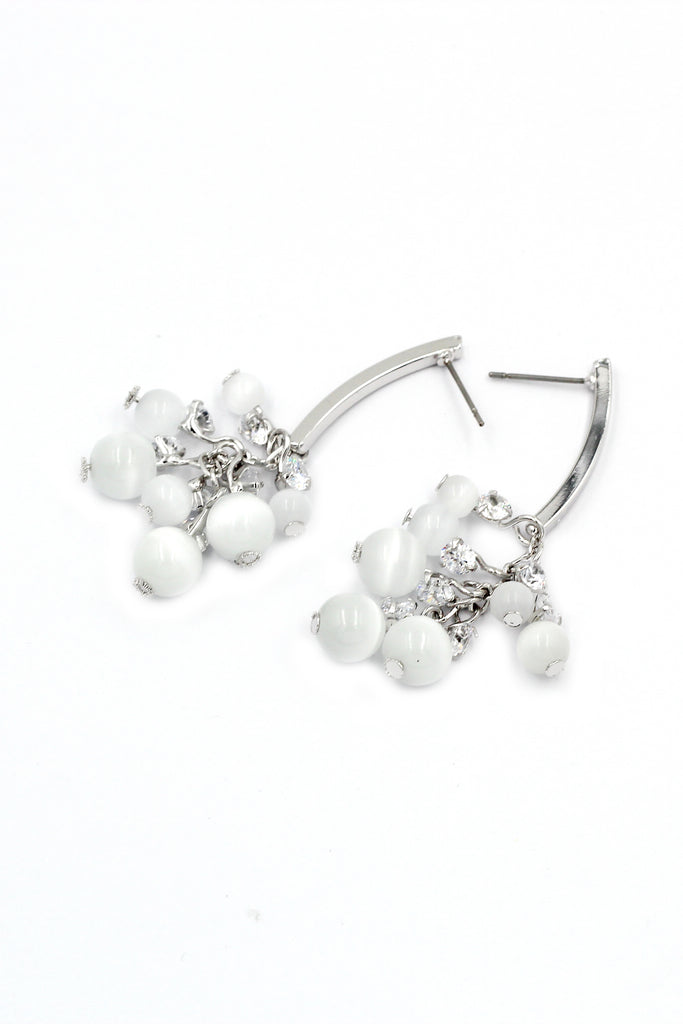 elegant cat's eye drop earrings