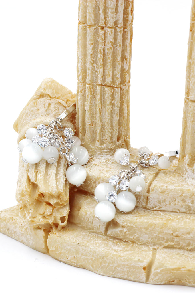 elegant cat's eye drop earrings