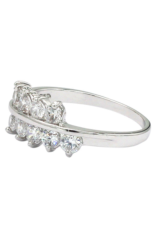 noble true love crystal lady silver ring