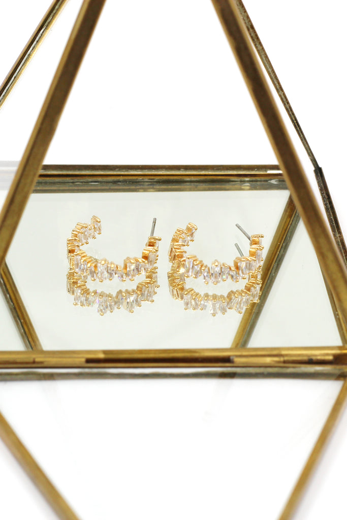 fashion sparkling crystal earrings