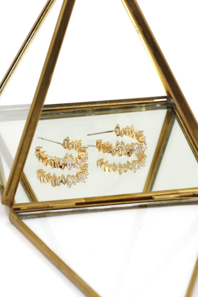 fashion crystal ring earrings set