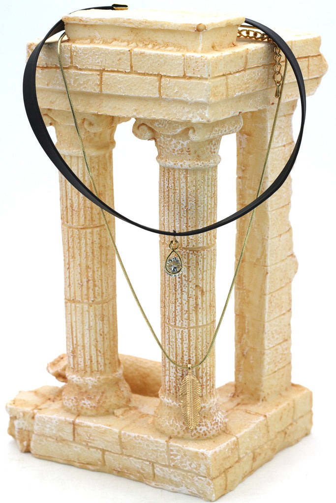 Mini Feather Necklace and Earring Set