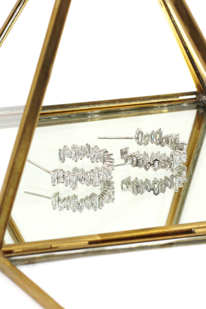 fashion sparkling crystal earrings