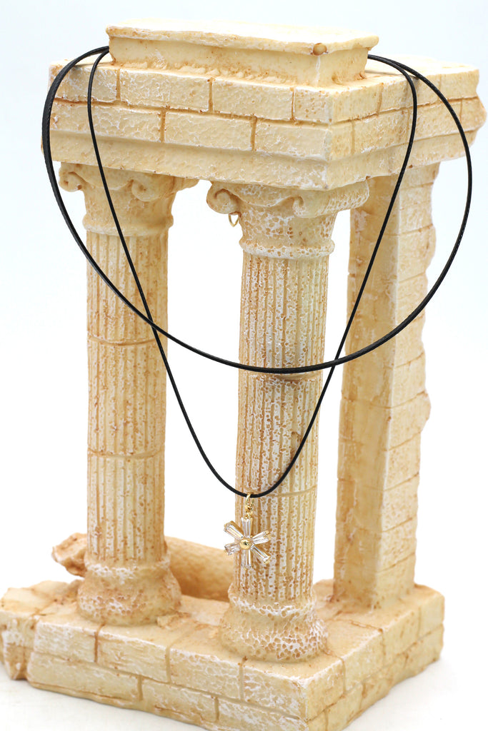 fashion double-chain singel crystal flower choker