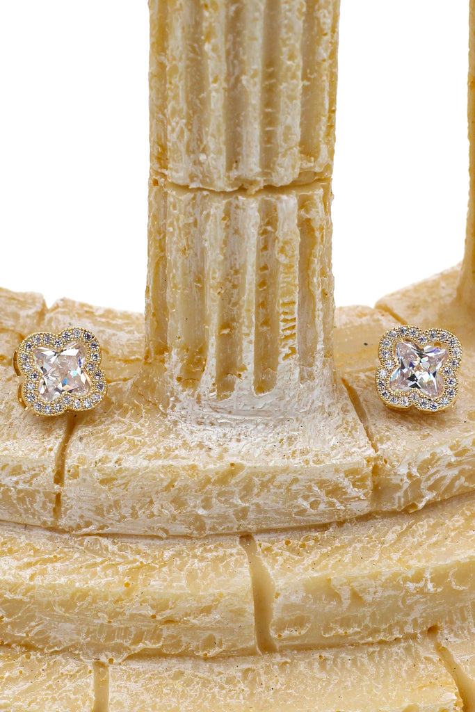 stylish cherry crystal necklace earrings set