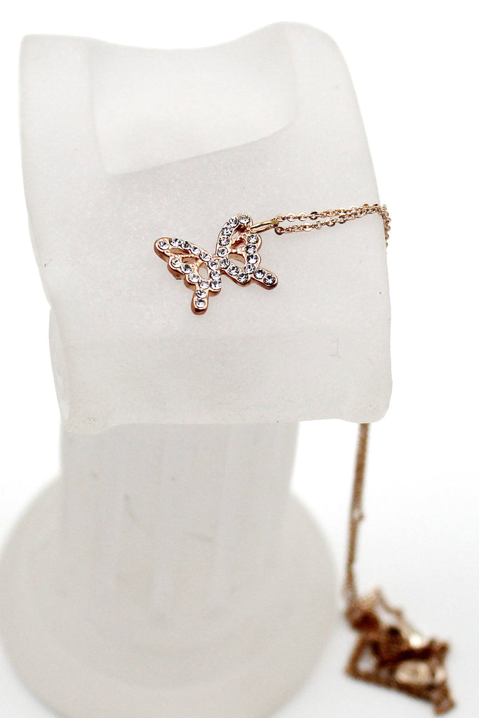 Mini Butterfly Pendant Necklace Set