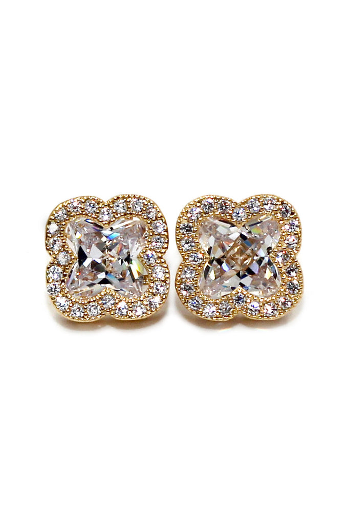 stylish cherry crystal necklace earrings set