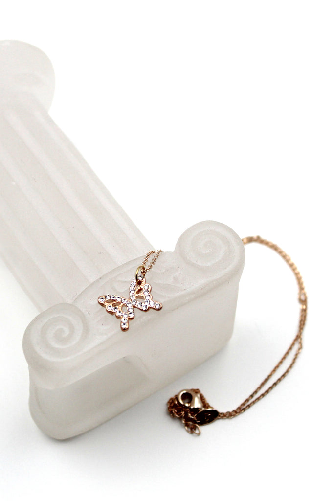 mini butterfly pendant necklace
