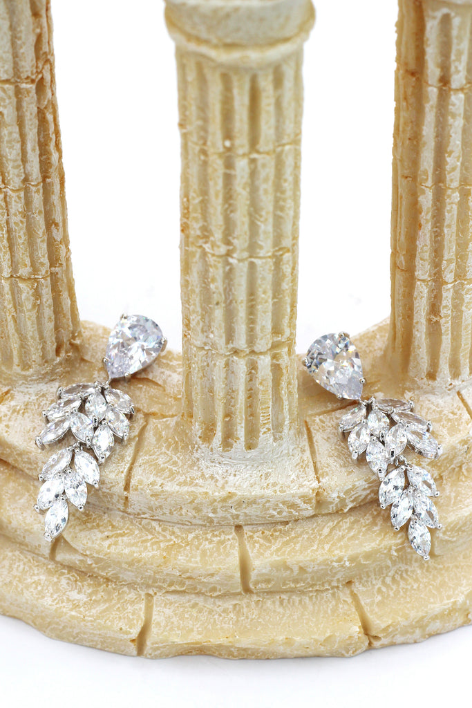 sparkling crystal pendant earrings