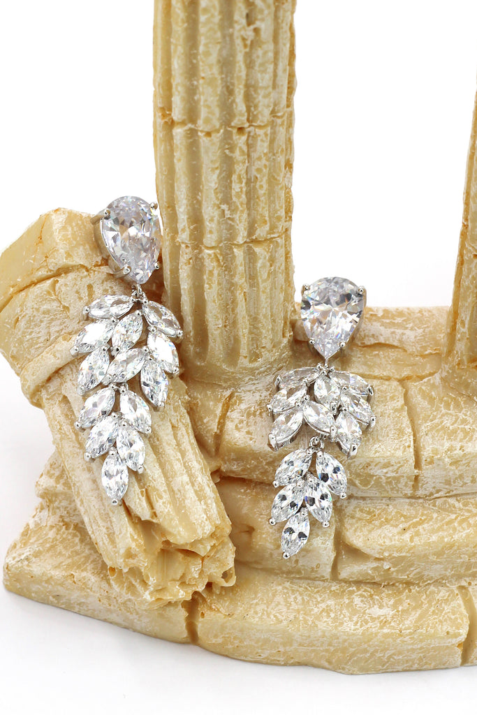 sparkling crystal pendant earrings