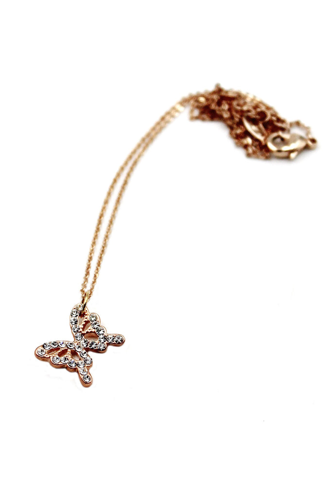 Mini Butterfly Pendant Necklace Set