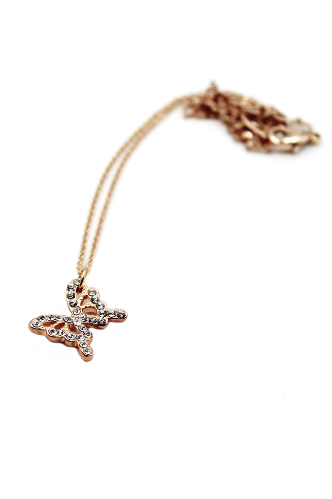 mini butterfly pendant necklace