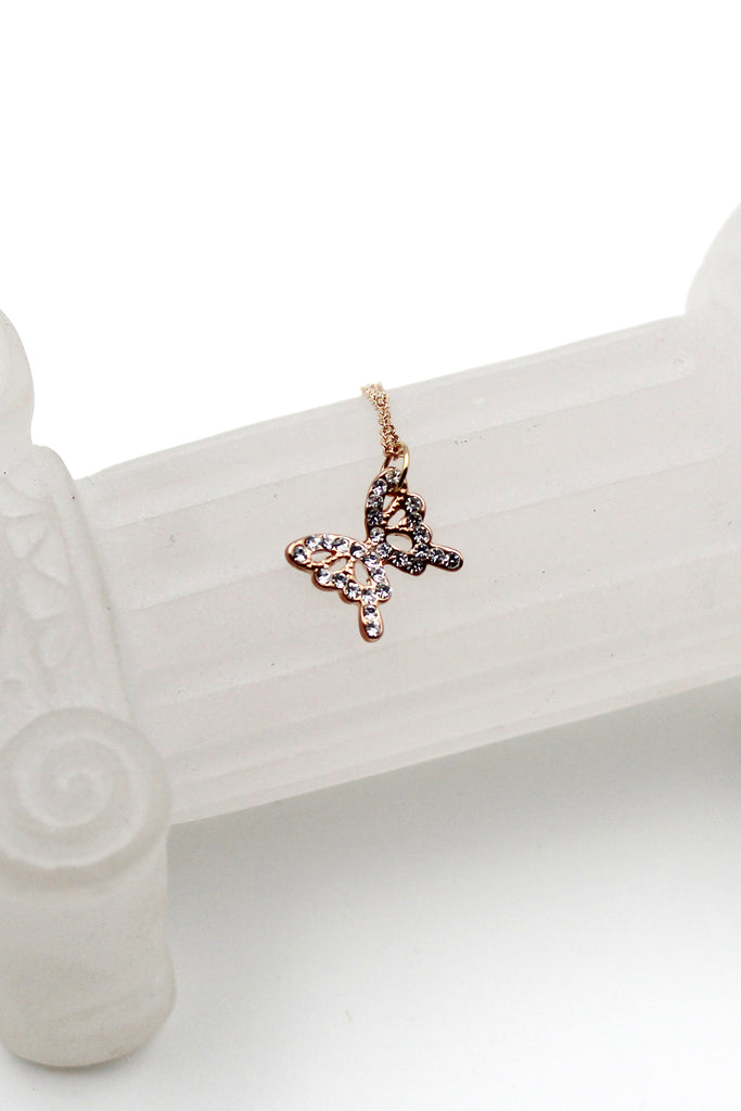 mini butterfly pendant necklace