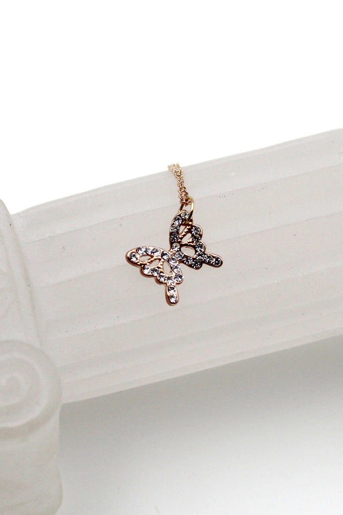 mini butterfly pendant necklace