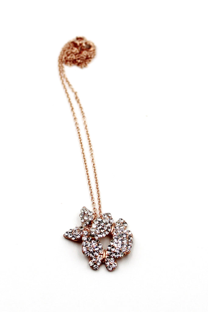 fashion butterfly crystal necklace