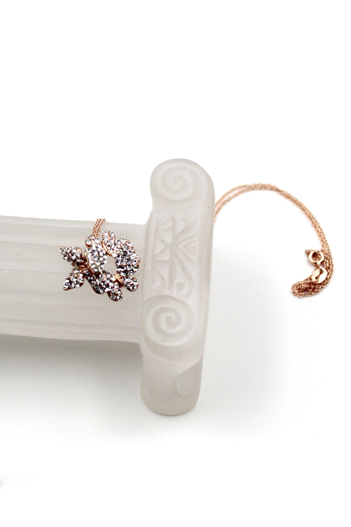 fashion butterfly crystal necklace