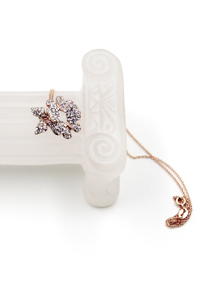 fashion butterfly crystal necklace