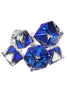 blue crystal necklace ring set