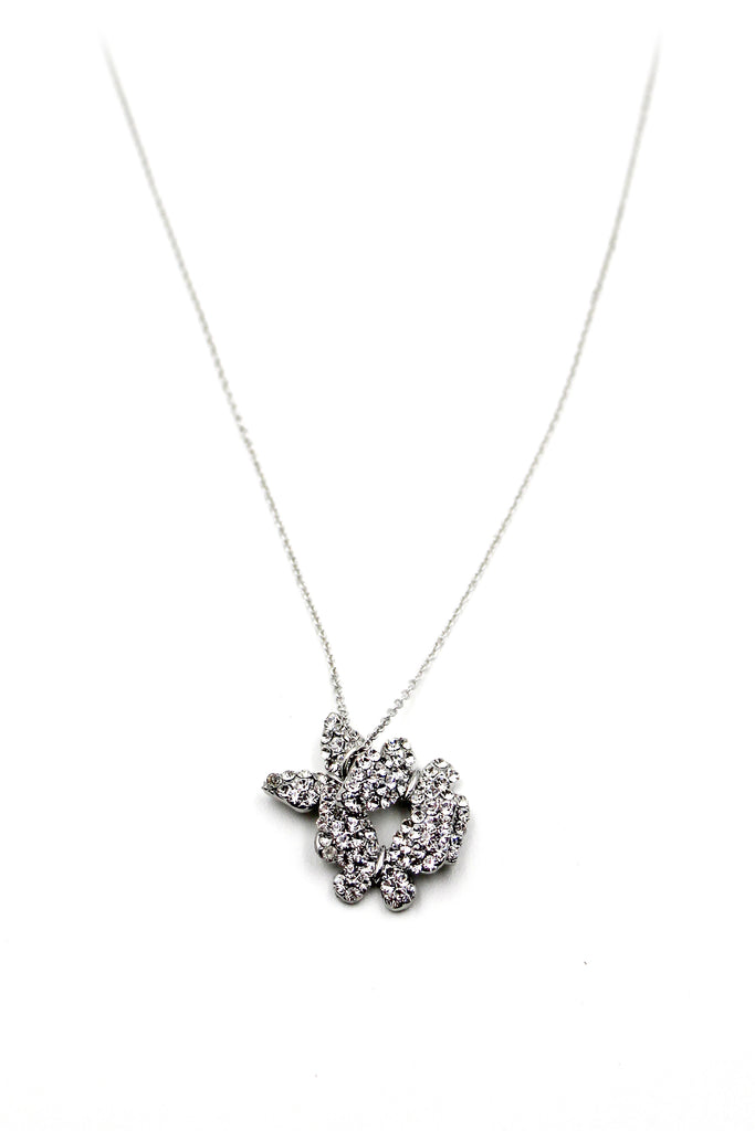 fashion butterfly crystal necklace
