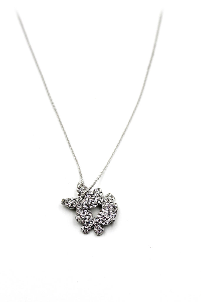 fashion butterfly crystal necklace