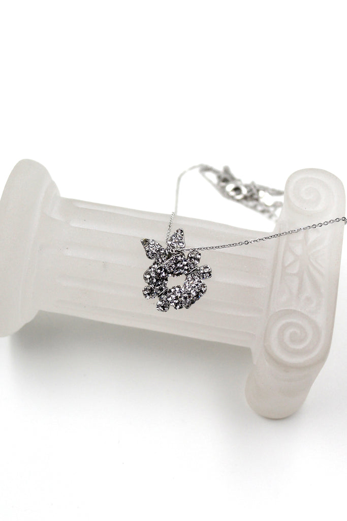 fashion butterfly crystal necklace