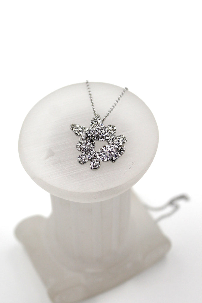 fashion butterfly crystal necklace
