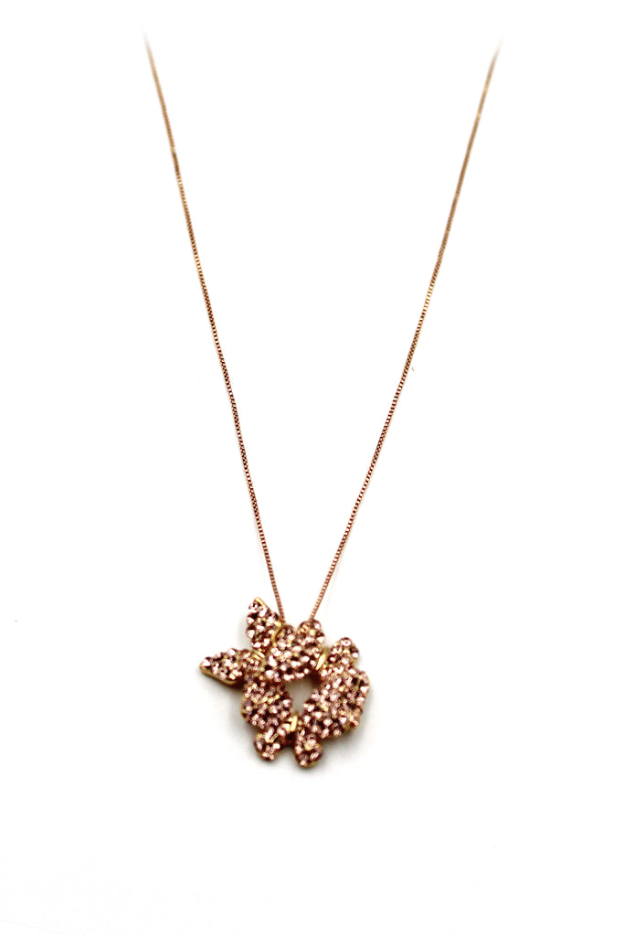 fashion butterfly crystal necklace