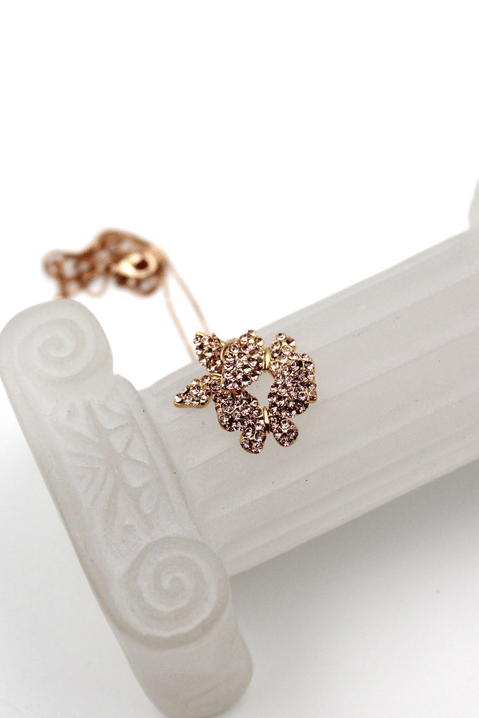 fashion butterfly crystal necklace