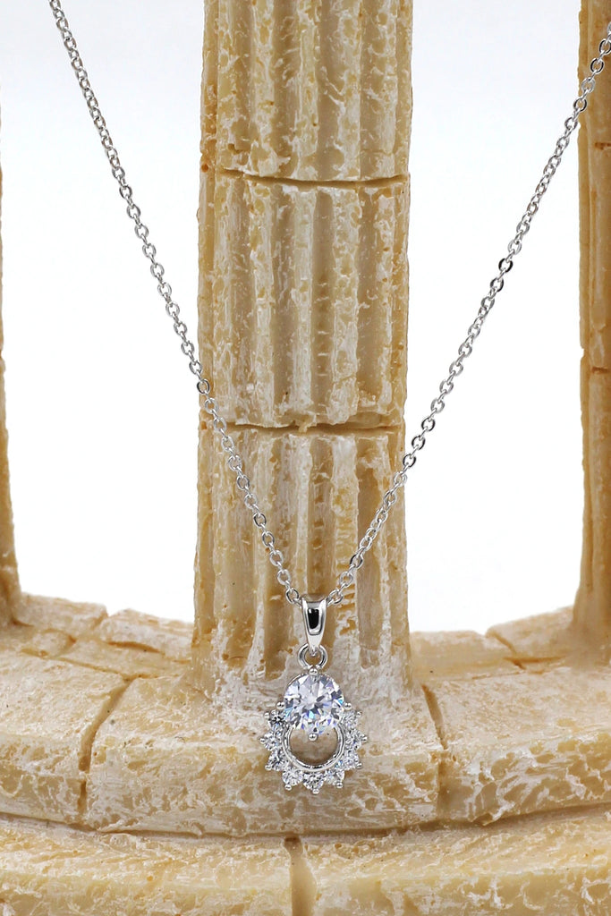mini petite crystal earring necklace set