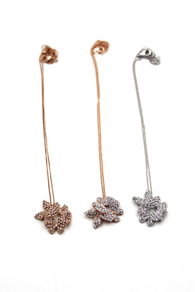fashion butterfly crystal necklace