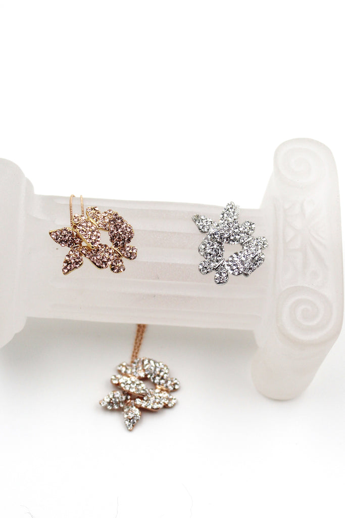 fashion butterfly crystal necklace