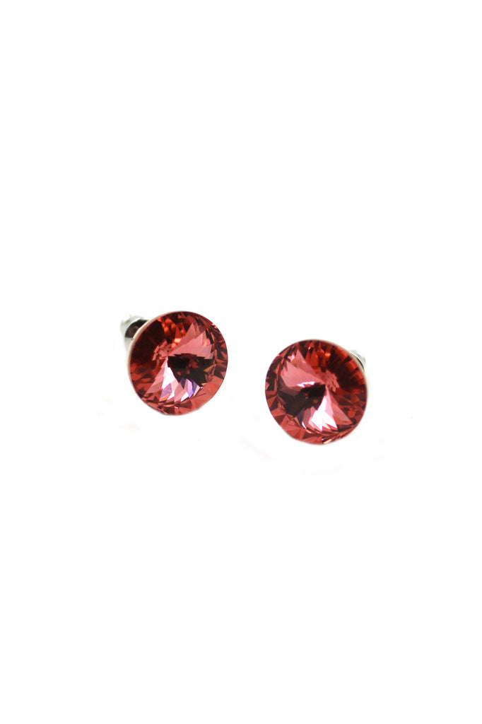 elegant round crystal earrings