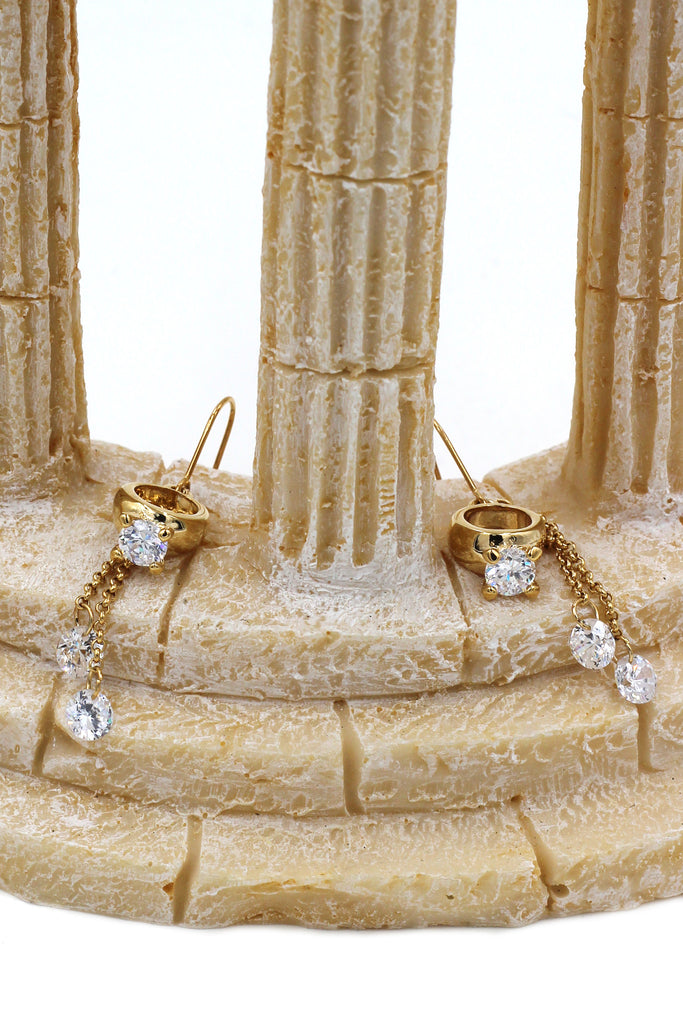 little pendant ring crystal earrings