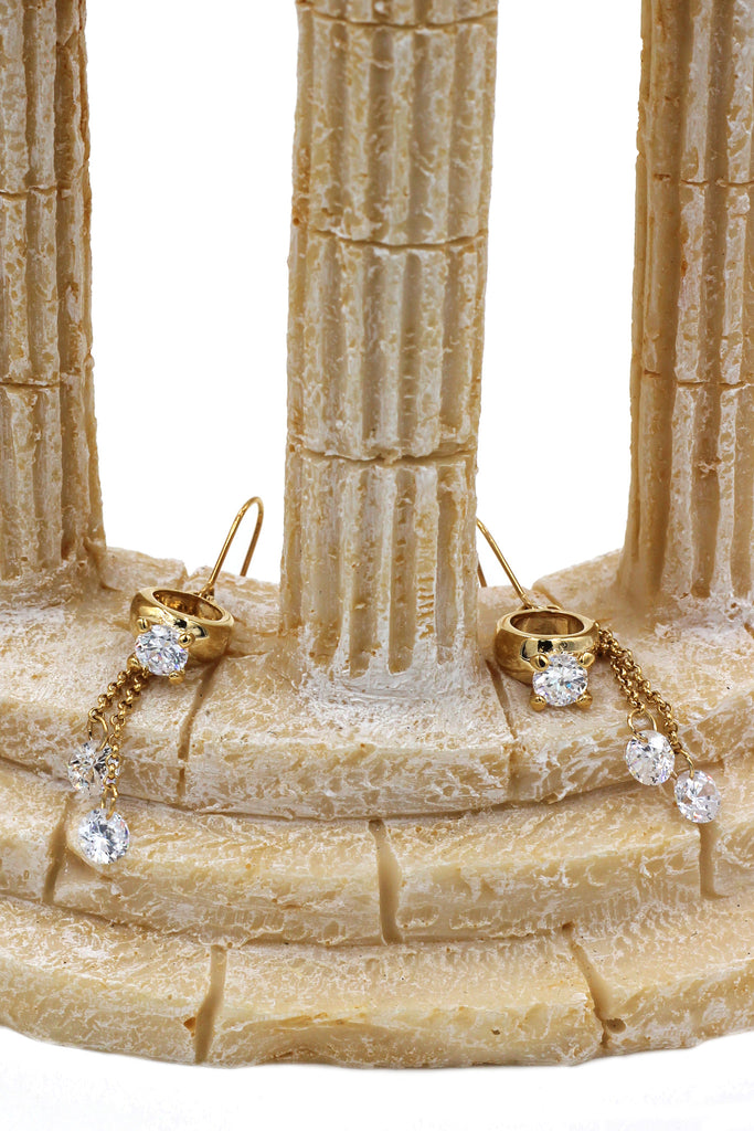 little pendant ring crystal earrings